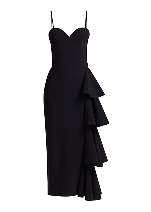 Elegant Ruffle Midi Dress