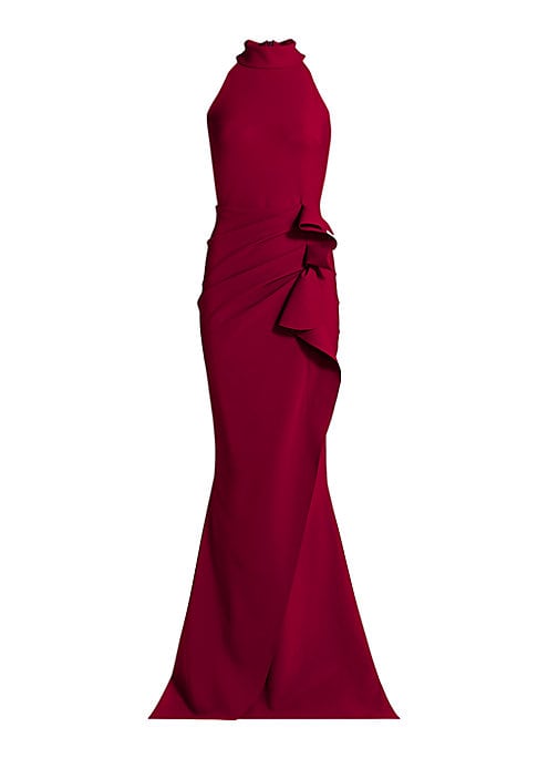 Dramatic Ruffle Evening Gown