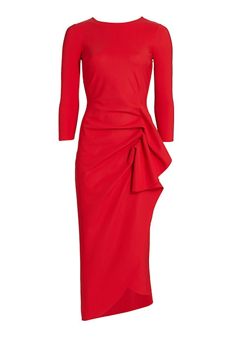 Ruffled Elegance Midi Dress