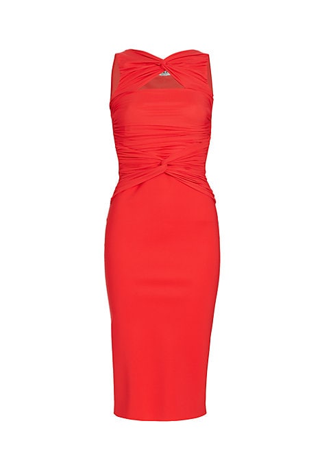 Twist & Cutout Midi Dress