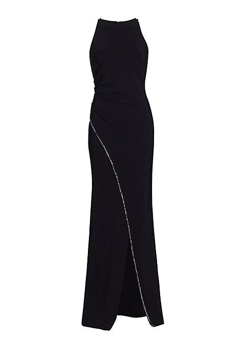 Embellished Ruching Gown