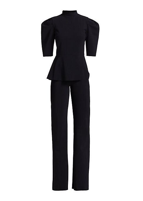 Puff-Sleeve Elegance Jumpsuit