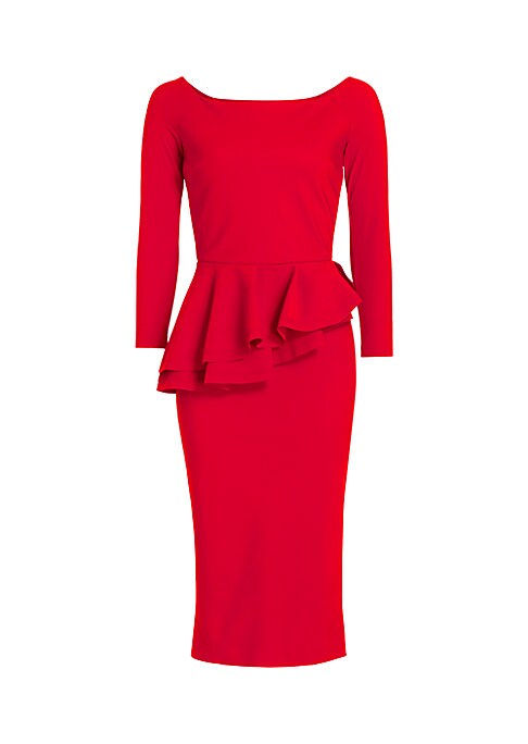 Elegant Ruffle Midi Dress