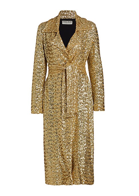 Glamorous Sequin Wrap Coat