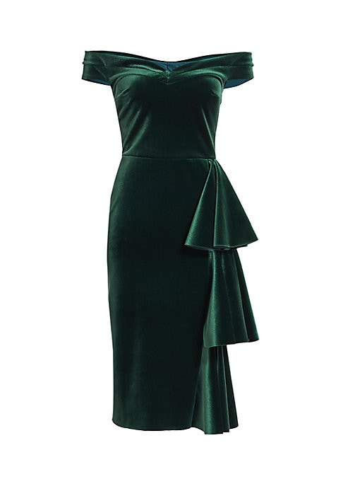 Velvet Elegance Midi Dress