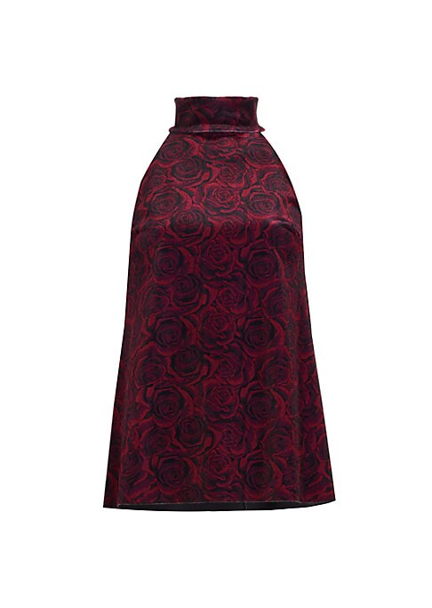 Rose Velvet Halter Top