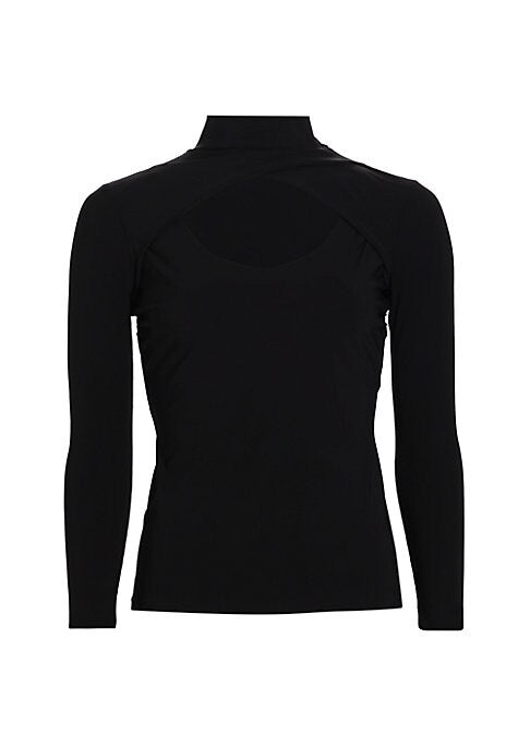 Cutout Fitted Mock Top
