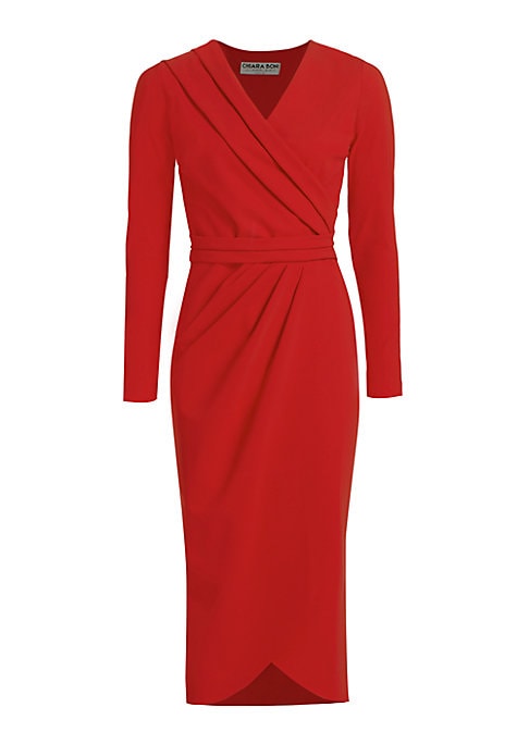 Elegant Wrap Midi Dress