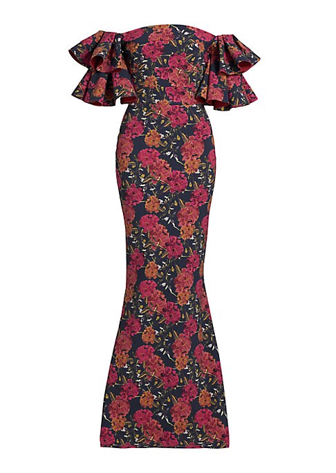 Floral Mermaid Gown