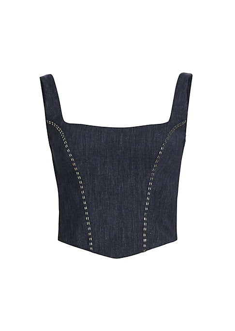 Denim Chic Corset Top