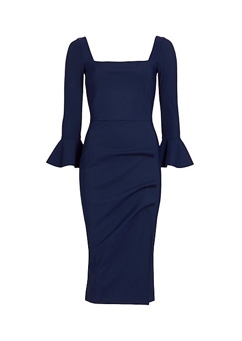 Elegant Cuffed Midi Dress