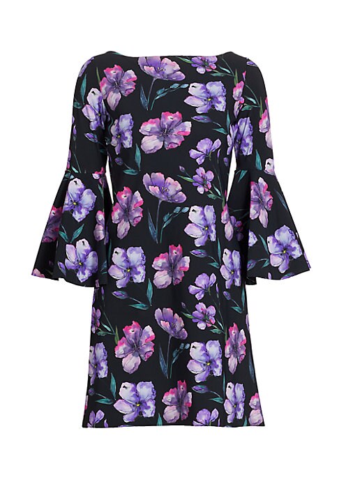 Floral Bell-Sleeve Dress