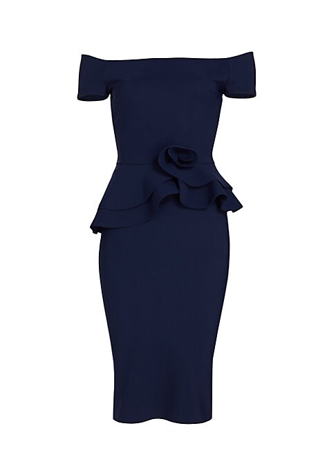 Peplum Elegance Midi Dress