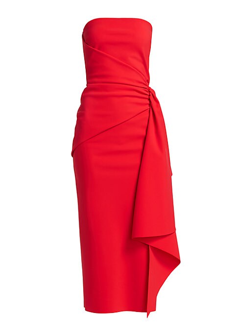Elegant Draped Midi Dress