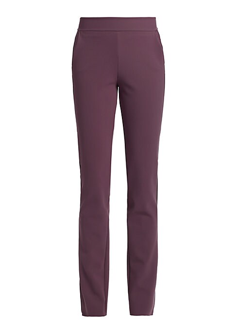 Satin-Strip Flare Trousers