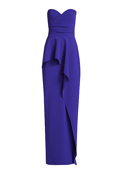 Elegant Ruffle Peplum Gown