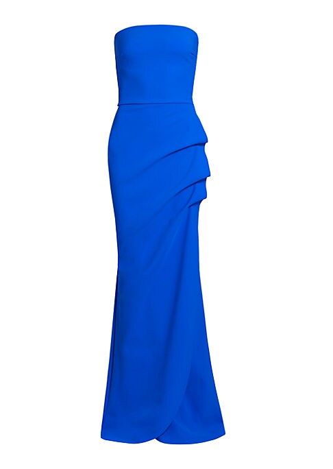 Elegant Gathered Column Gown