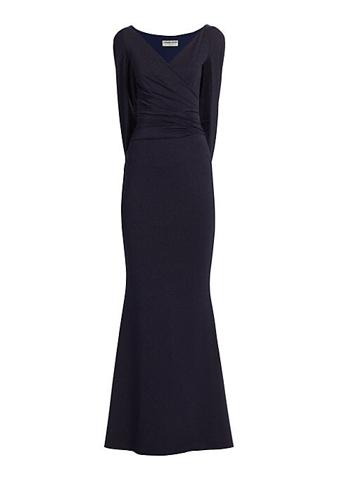 Glistening Cape Elegance Gown