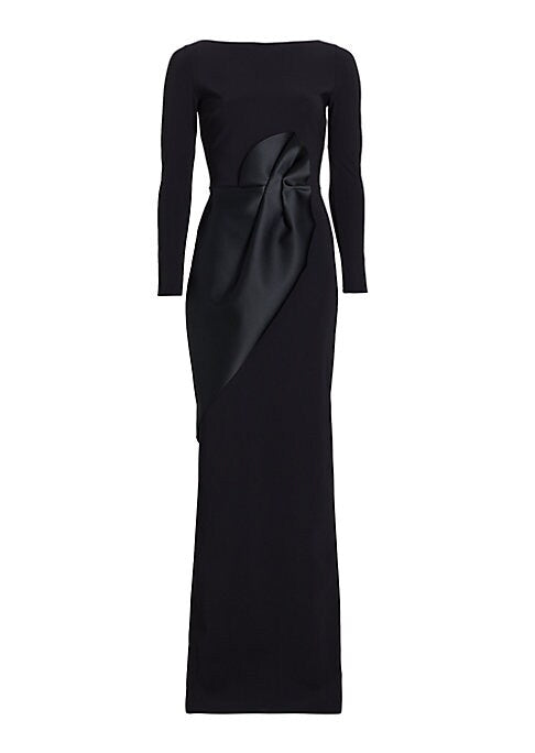 Elegant Jersey Peplum Gown