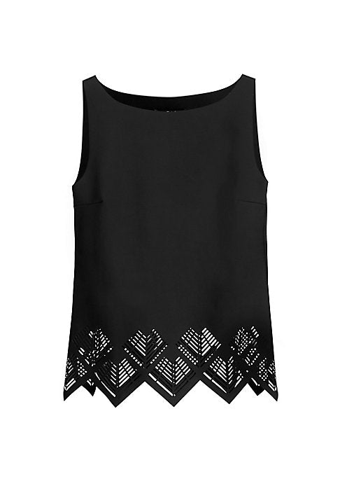Laser-Cut Jersey Chic Top