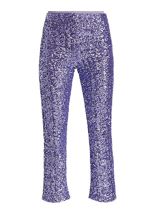 Sequined Flare Crop Pants