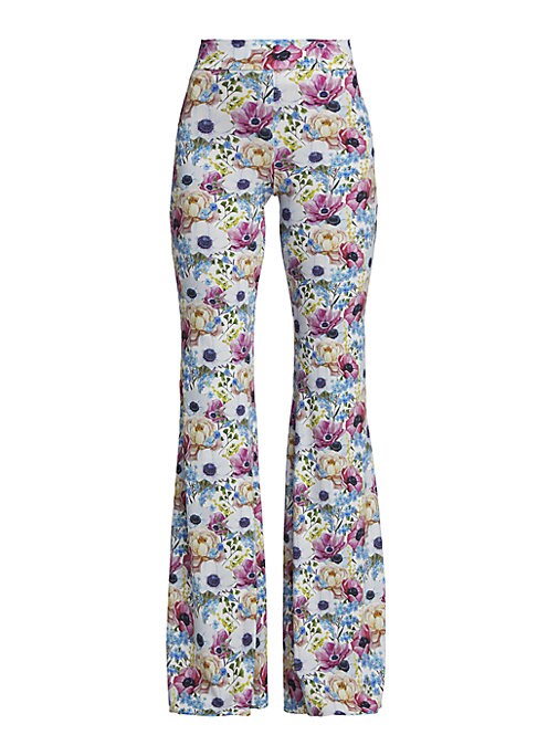 Floral Flare Jersey Trousers