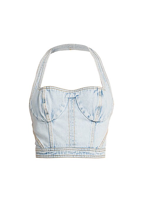 Chic Denim Halter Top