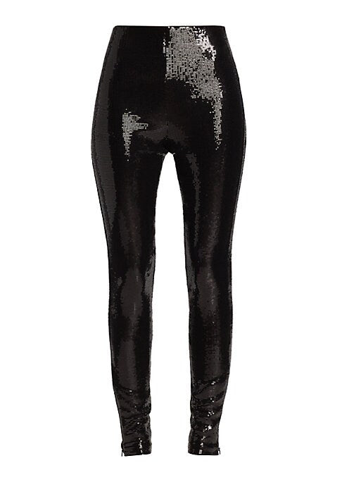 Glistening High-Waist Leggings