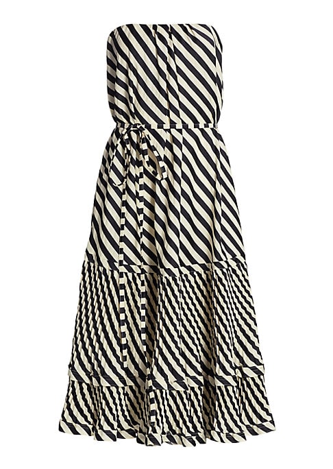 Chic Stripe Pleat Dress