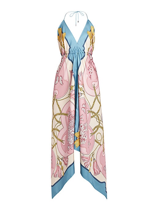 Silk Butterfly Scarf Dress