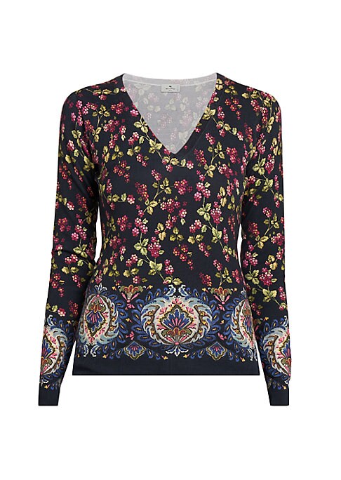 Berry Silk V-Neck Top