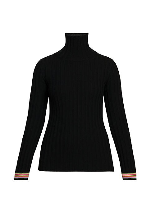Chunky Striped Turtleneck Top