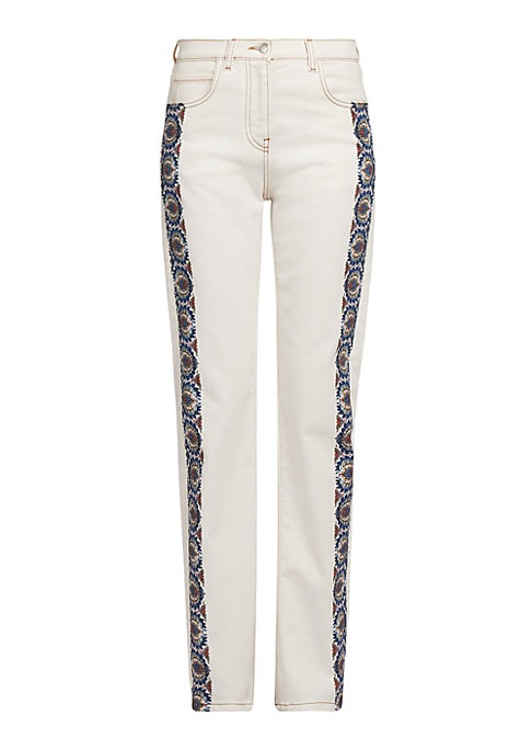 Paisley Side Panel Jeans