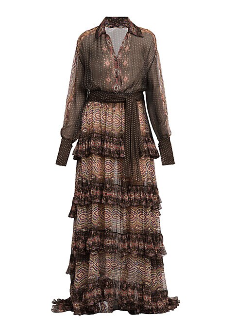 Silk Print Tie Dress