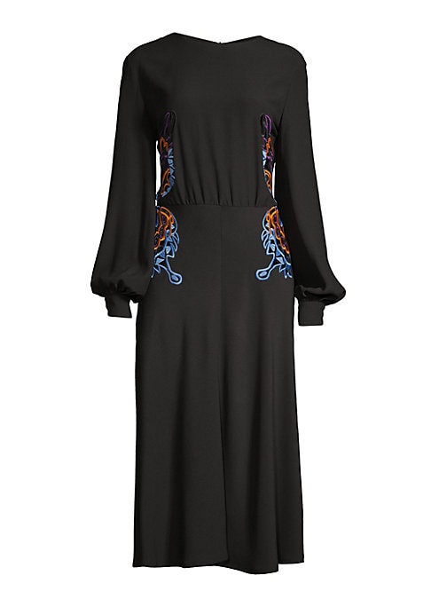Embroidered Midi Dress