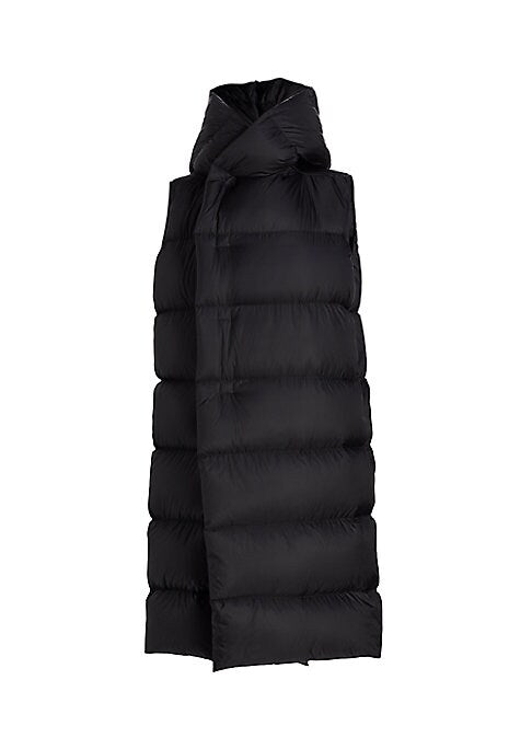Dramatic Sleeveless Quilt Coat