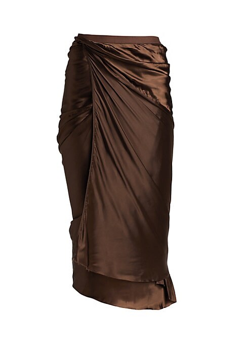 Sleek Satin Wrap Skirt