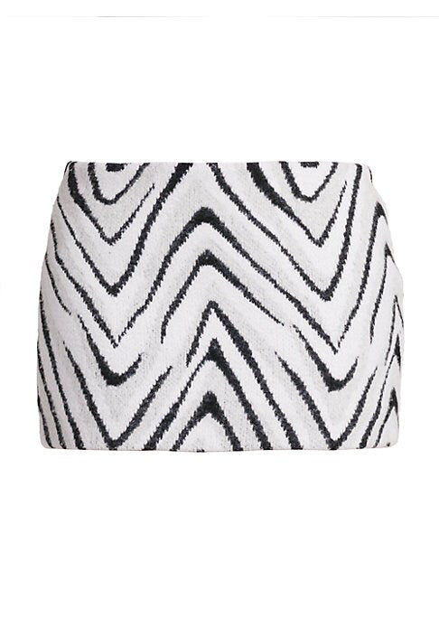 Graphic Chevron Mini Skirt