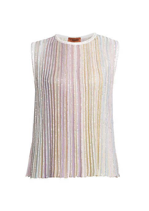 Shimmering Stripe Sleeveless Top