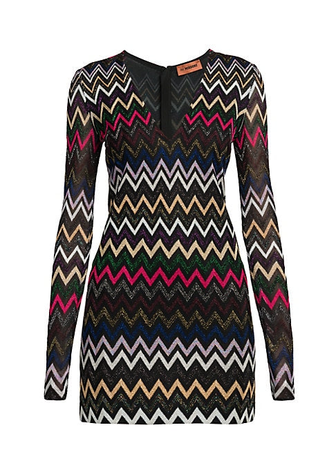 Chevron Elegance Minidress