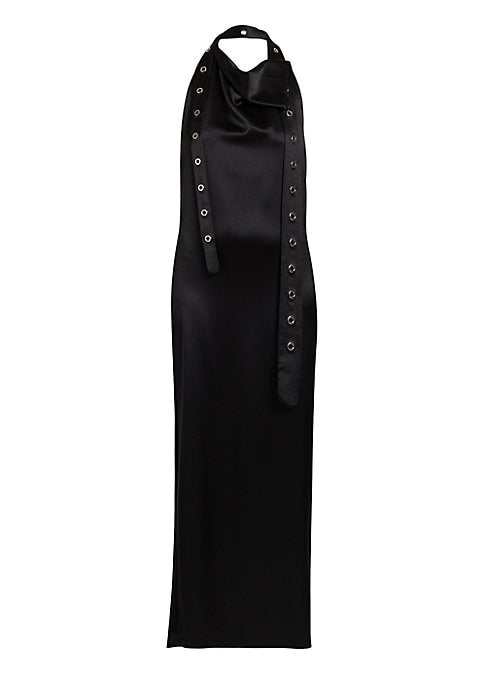 Elegant Satin Cowl Dress