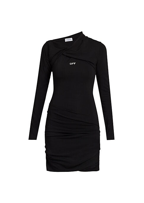 Asymmetrical Gathered Minidress