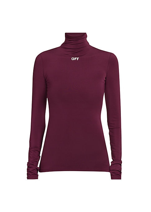 Chic Logo Turtleneck Top