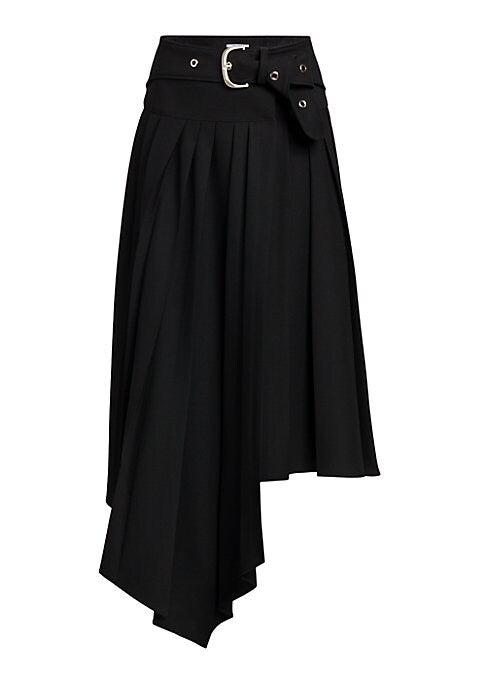 Chic Asymmetrical Belt Skirt
