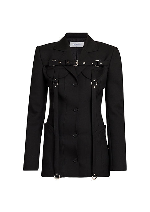 Buckle Detail Wool Jacket