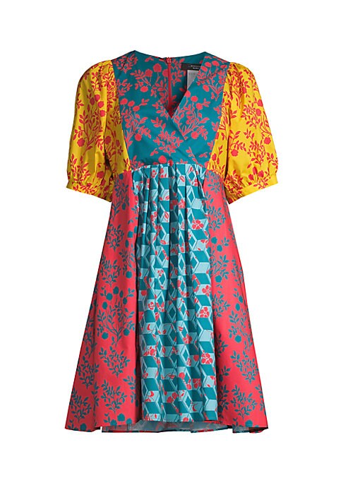 Vibrant Patchwork Mini Dress