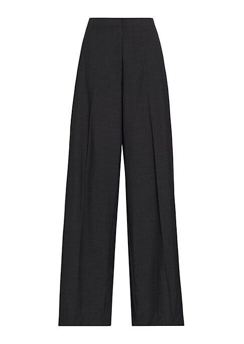 Chic Wide-Leg Wool Trousers