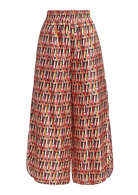 Vibrant Silk Split Pants