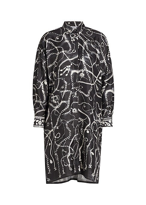 Jewel Motif Silk Dress