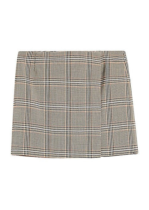 Plaid Luxe Wrap Skirt